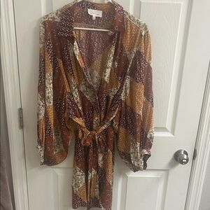 Patchwork Tie-Waist Dress